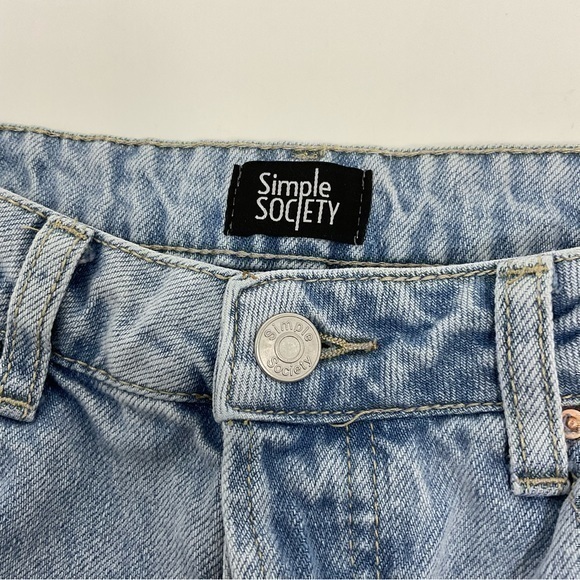 Simple Society Woman’s Super High Rise Baggy Blue Jeans Size 9/29 F4 - Picture 4 of 9